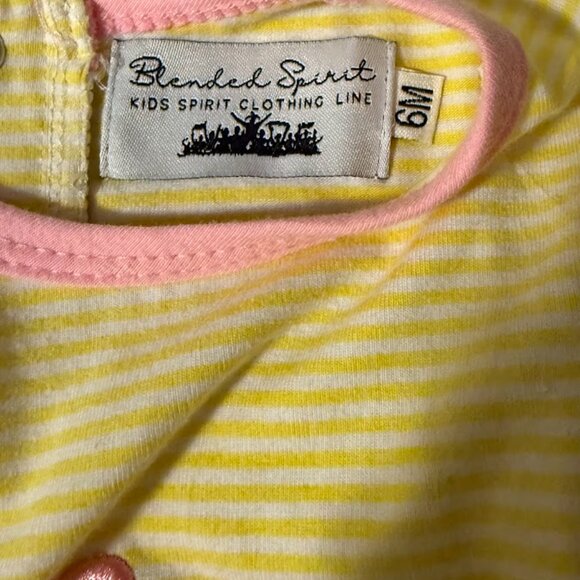 *NWT* Blended Spirit Yellow Romper with Bunny Applique Size 6 Months - Picture 3 of 3
